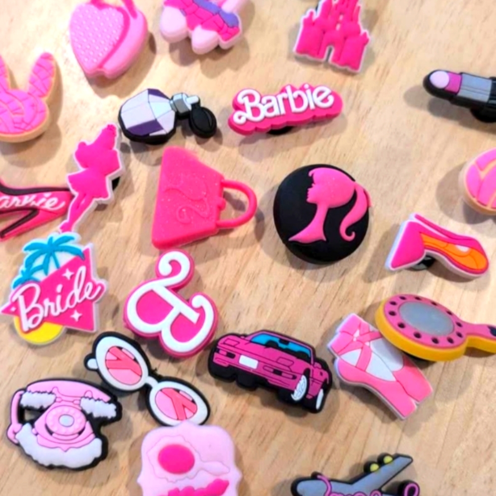 Barbie Pink and Black Doll Accessories Set